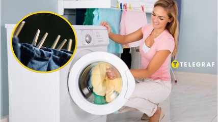 Девушка рядом со стиральной машиной