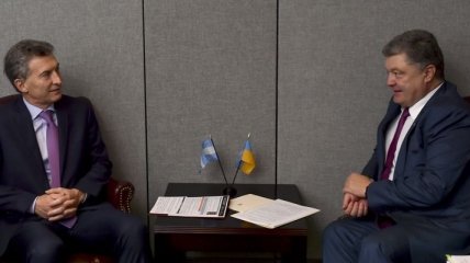 Порошенко обсудил с президентом Аргентины приоритеты сотрудничества стран