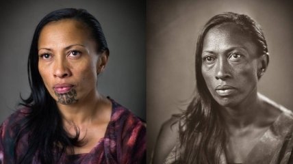 Фотопроект "Пуаки": как выглядели бы маори без своих традиционных татуировок (Фото)