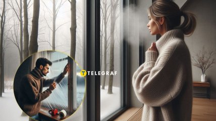 Девушка мерзнет в доме