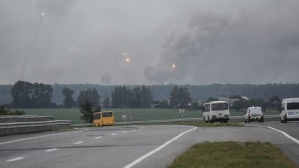На арсенале в Калиновке прекратилась детонация боеприпасов