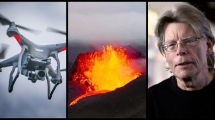 Дрон расплавился, снимая жерло извергающегося вулкана: Стивен Кинг видео не оценил