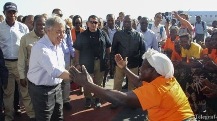 Гутерреш в Мозамбике говорил о проблемах климата 