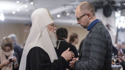 Арсений Яценюк пообщался с Патриархом Филаретом