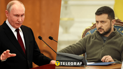 Володимир Путін та Володимир Зеленський