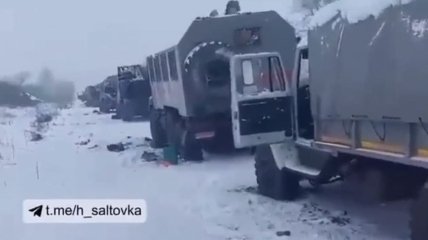 В сети появилось видео уничтоженной российской колонны