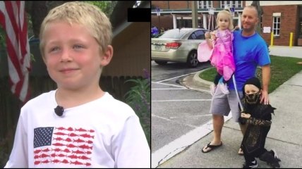 Во Флориде 7-летний герой спас отца и сестру от страшной смерти (их фото)