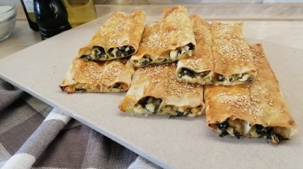 Роллини с брынзой и шпинатом (видео)