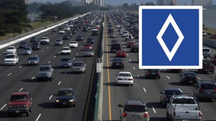 Білий ромб використовують для позначення смуг