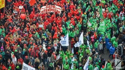 В Брюсселе проходит 100-тысячная акция протеста