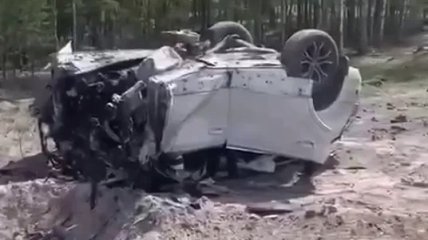 Авто Прилепина после подрыва
