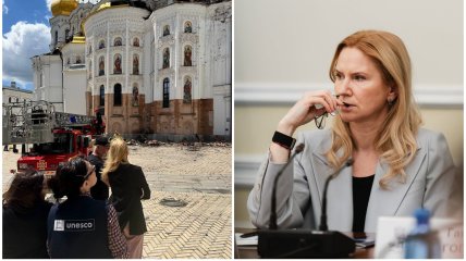 Олена Кондратюк відвідала Лавру після атаки