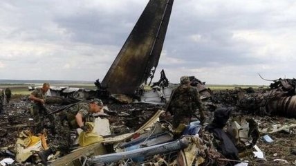 Появилось видео с остатками сбитого украинского ИЛ-76