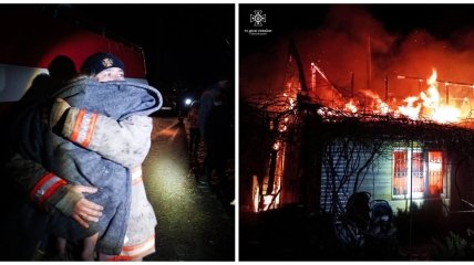 На Киевщине случился серьезный пожар в доме