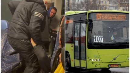 Драка произошла в 107 автобусе города Днепр
