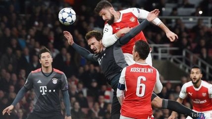 "Бавария" снова разгромила "Арсенал" и пробилась в четвертьфинал Лиги чемпионов