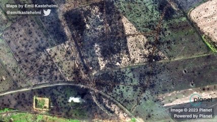 Спутниковые снимки Бахмутского района