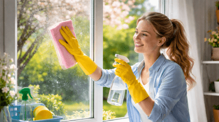 Как помыть окна без разводов