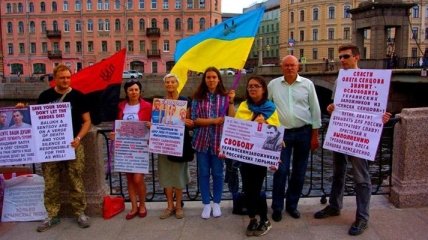 В Санкт-Петербурге прошла акция за освобождение Сенцова