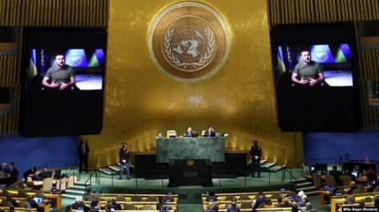 Виступ Володимира Зеленського на Генасамблеї ООН минулого року