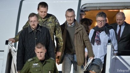 В Берлин прилетели освобожденные в Славянске военные наблюдатели ОБСЕ