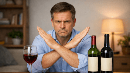 Мужчина отказывается от алкоголя
