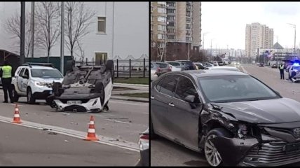 В жесткой аварии с пятью авто в Киеве пострадал ребенок: фото и видео