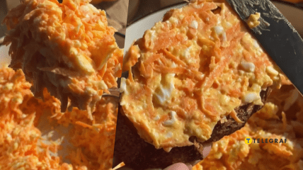 Намазка из моркови, яиц и плавленого сыра