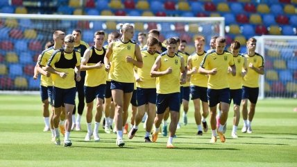 Тренировка молодежной сборной Украины