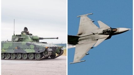 БМП CV90 та винищувач Gripen