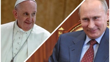Папа римський та російський диктатор путін