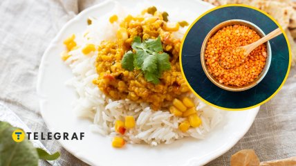 Чечевичный карри с рисом