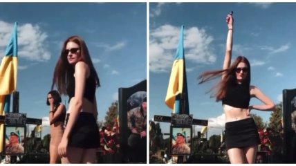 В Киеве скандал из-за танцев на кладбище, которые устроили две сестры