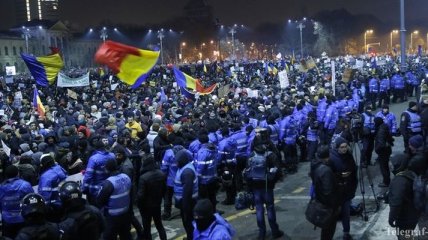 В Румынии не утихают массовые антиправительственные протесты