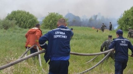 Пожарные продолжают тушить очаги тления в "Чернобыльской пуще"