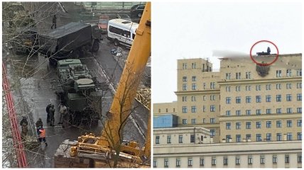 ЗПРК "Панцир-С1" на даху міноборони росії