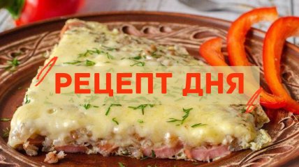 Рецепт дня: Омлет с гречкой, сосисками и сыром