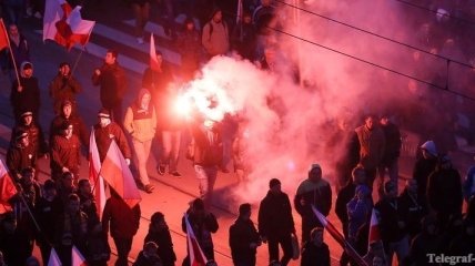 Исполненные ненависти лозунги в Варшаве