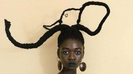Африканка создает скульптуры из собственных волос (Фото)