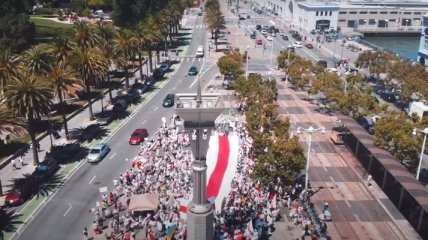 Протесты в Беларуси: В Сан-Франциско прошла акция поддержки