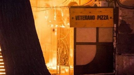 В Днепре горела часть пиццерии ветерана АТО