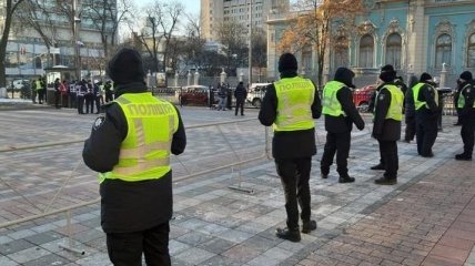 В центре Киева усиленно дежурят правоохранители 
