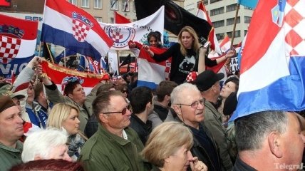 В Хорватии протестуют против использования кириллицы