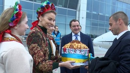 Президент УЕФА Чеферин прибыл в Украину