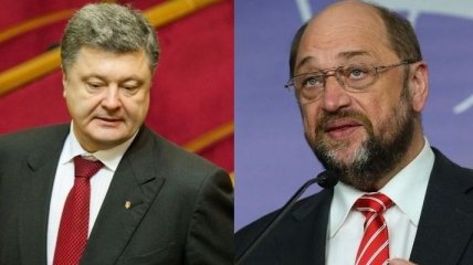 Порошенко и Шульц поговорили о безопасности Украины и всей Европы