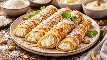 Блинчики с кокосовой начинкой