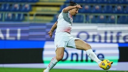 Нестареющий Ибрагимович выстрелил дублем в матче Кальяри - Милан (видео)
