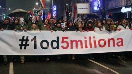 В столице Сербии продолжилась антиправительственная акция