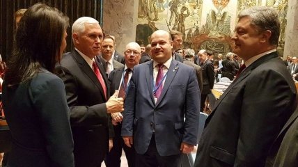 Порошенко встретился с Пенсом перед заседанием Совбеза ООН