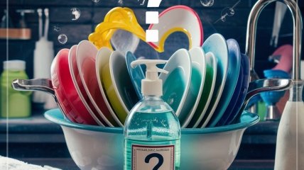 Посуд можна якісно помити і без засобу для його миття  (зображення створено за допомогою ШІ)